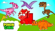 Warna Dinosaurus | Pohon Ceria - Lagu Anak Anak