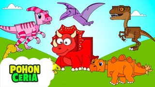 Warna Dinosaurus | Pohon Ceria - Lagu Anak Anak