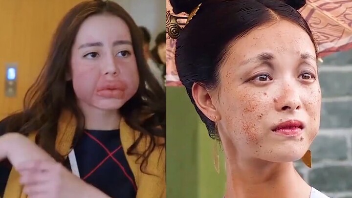 ความแตกต่างด้านการแต่งหน้าให้ดูตลกของเหล่าดาราช่างน่าทึ่ง นี๋หนีแทบจำไม่ได้ ส่วนตี๋ลี่เร่อปาไร้ซึ่งภ