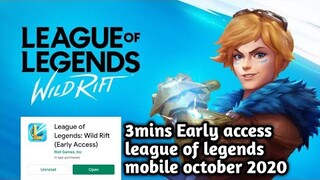 Early access league of legends mobile october 2020/TAGALOG  tutorial