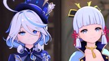 Funina and Kamisato Ayaka, it turns out that there is no bad looking character with white hair