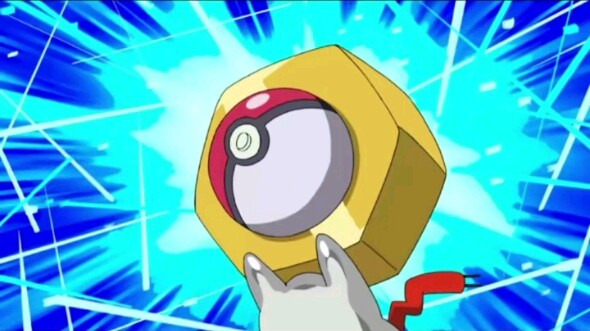 Xiaozhi captured the mythical beast Meltan and evolved it into Meltan!