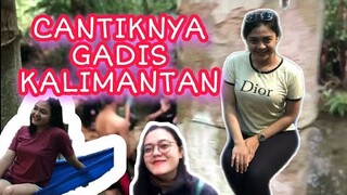 gadis cantik kalimantan di air terjun Kalimantan barat