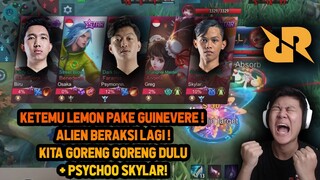 RANKED KETEMU RRQ LEMON PAKE GUINEVERE DAN PSYCHOO SKYLAR! GORENG GORENG - Mobile Legends