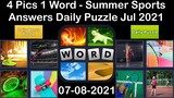 4 Pics 1 Word - Summer Sports - 08 July 2021 - Answer Daily Puzzle + Daily Bonus Puzzle
