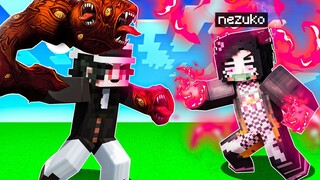 NEZUKO vs MUZAN from Demon Slayer in Minecraft Demon Slayer Mod!