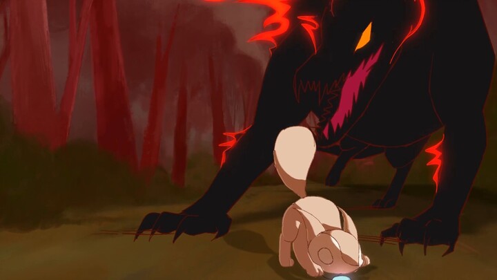 [Group Animation] The fire monster chased the little fox, but was killed by the lightning deer in a 