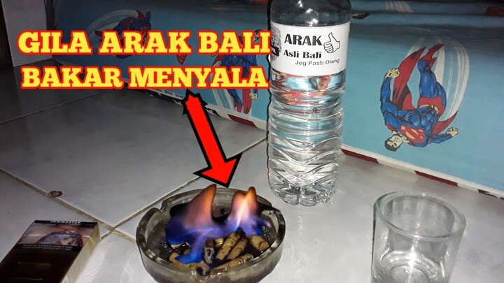 MENCOBA ARAK BALI PERTAMA KALINYA BAKAR MENYALA || TAPI BOLEH DI COBA