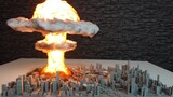 Thủ công|4K|Tái hiện cảnh tượng nổ bom nguyên tử