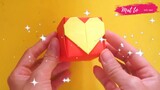 Cách làm hộp quà bằng giấy cực dễ | Cách Gấp Hộp giấy trái tim | Gấp giấy Origami | Hộp bằng giấy a4