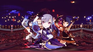 [360° panoramic video] Keqing, Xiangling, and Ganyu surround you and then...