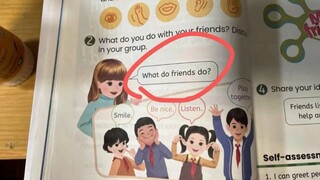 This sentence in the third-grade English textbook has caused controversy~