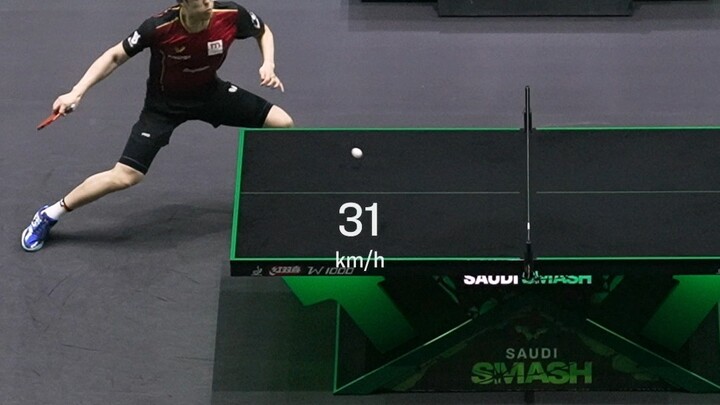Do you know what the real-time ball speed is in a table tennis match?