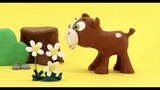 Cow Stop motion cartoon for children - BabyClay compilation