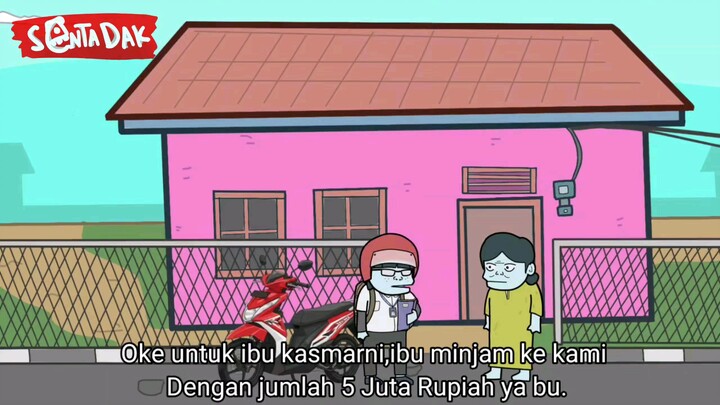 Kebiasaan Ketika Minjam Duit Ke Bank Emok (Animasi Sentadak)