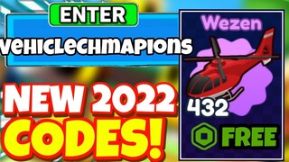 *2022* ALL NEW SECRET OP CODES In VEHICLE CHAMPIONS! Roblox Vehicle Champions