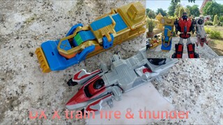 Lupinranger VS patranger DX X tàu hỏa lửa & sấm sét hình bổ sung X train fire & thunder