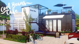 Cool Beans Café ☕️ 📚 | Pop-up Coffee Shop | The Sims 4 Discover University | Speed Build | CC Free