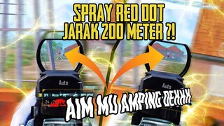 SPRAY PAKE REDDOT JARAK 200 METER ?!! AIM MU AMPING DEK !!! - PUBG MOBILE INDONESIA