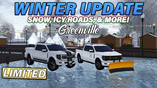 WINTER UPDATE IS HERE!!!! (NEW CARS, SNOW, ICY ROADS & MORE!!) || ROBLOX - Greenville