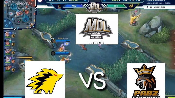 Onic prodigy vs PABZ esport || MDL 🆔 SEAOSN 5