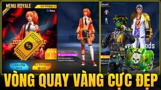 Free Fire - Vòng Quay Vàng Cực Đẹp - Garena Tặng Free Quần Thám Hiểm Đỏ | Vòng Quay MP40 Thần Bài