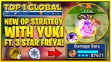 NEW OP STRATEGY WITH YUKI FT. 3 STAR FREYA! TOP 1 GLOBAL MAGIC CHESS