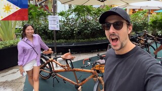 Riding a BAMBOO Tandem Bike in BGC Philippines 🇵🇭