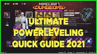 How To Get MAX POWER LEVEL FAST In 2021 - Minecraft Dungeons