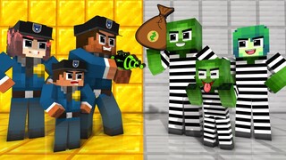 Monster School :  Zombie  x Squid Game Doll With Police Family  - Minecraft Animation