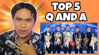 ATEBANG REACTION | MISTER GLOBAL 2022 FORMAL WEAR AND TOP 5 QUESTION AND ANSWER PORTION