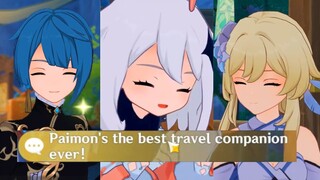 Paimon's Riddle Cutscene (So wholesomeee 😊)