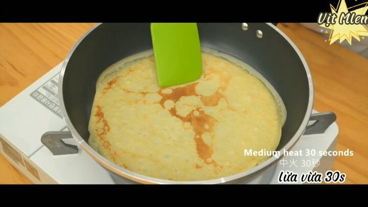 Bánh crepe ngàn lớp kem trứng 3 #amthuc