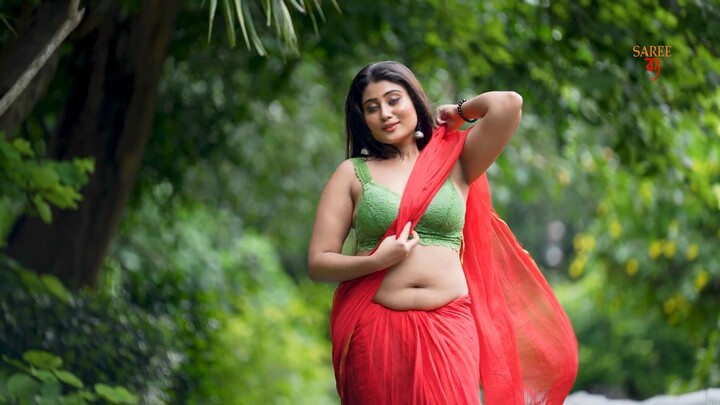 Dilse Saree Feat. Soumi I Sareelover I Red Chiffon Saree I Outdoor Saree Video I