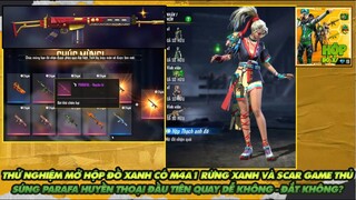 Free Fire| Thử nghiệm mở hộp màu xanh có M4A1 rừng xanh vĩnh viễn - Parafa huyền thoại có đắt không?