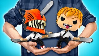 DIY Chainsaw Man Figure with a Functional Chainsaw || Denji's Helmet With Pochita's Room Inside