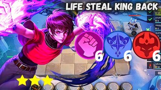 THE KING OF LIFE STEAL IS BACK | 666 UNLIMITED LIFE STEAL BUILD DYRROTH HYPER MAGIC CHESS MLBB 2022