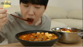 Thịt bò hầm đậu tương và bibimbap cá ngừ sốt ớt phần 3 #mukbang