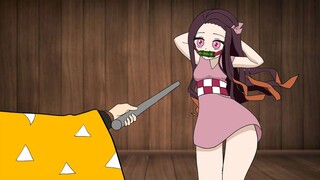 Demon slayer | Nezuko zero two dodging meme but Zenitsu