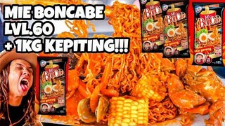 MUKBANG MIE BON CABE TerBARU  LVL 60 + KEPITING 1KG