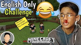 ENGLISH ONLY CHALLENGE | Minecraft Let's Play | Minecraft PE