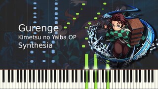 Gurenge - Demon Slayer OP (synthesia piano)