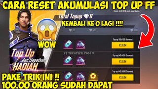 CARA RESET AKUMULASI TOP UP FREE FIRE TERBARU 2022 !! AUTO DAPAT BATU KUNING TRS - Free Fire