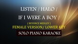 LISTEN / HALO / IF I WERE A BOY ( BEYONCE MEDLEY ) ( LOWER KEY )