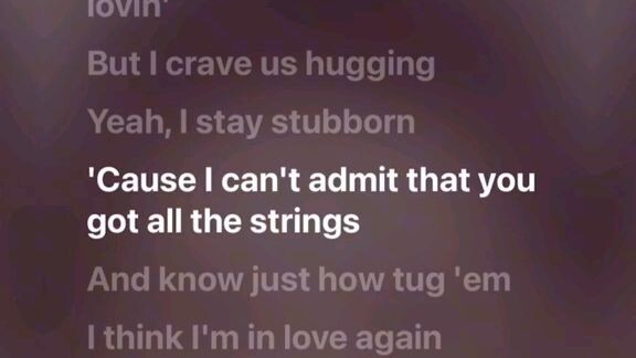 i think I'm in love again