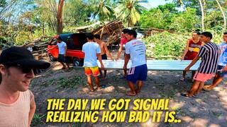 NEW ROOFS FOR MY DAMAGED VILLAGE.. Typhoon Odette Philippines (Realizing How Bad it is..)