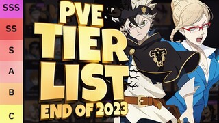 BLACK CLOVER MOBILE PVE END OF YEAR 2023 TIER LIST - Black Clover Mobile