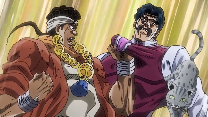 The man casually threw two pieces of dried meat on the ground and bet on which one the kitten would 