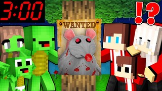 Scary CHEESE ESCAPE RAT ROBLOX is WANTED by JJ and Mikey Family At Night in Minecraft! - Maizen