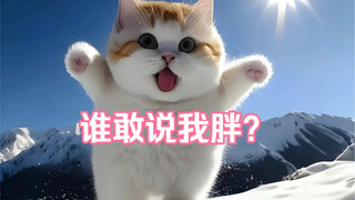 猫：我看看谁敢说我胖！